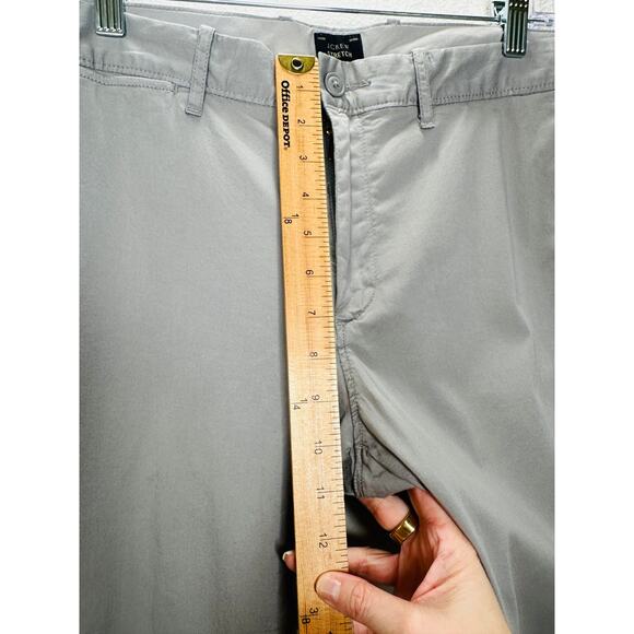 J Crew Khaki Gray 484 Stretch Chambray Trouser Pant Chino 34 / 32 - Picture 12 of 13